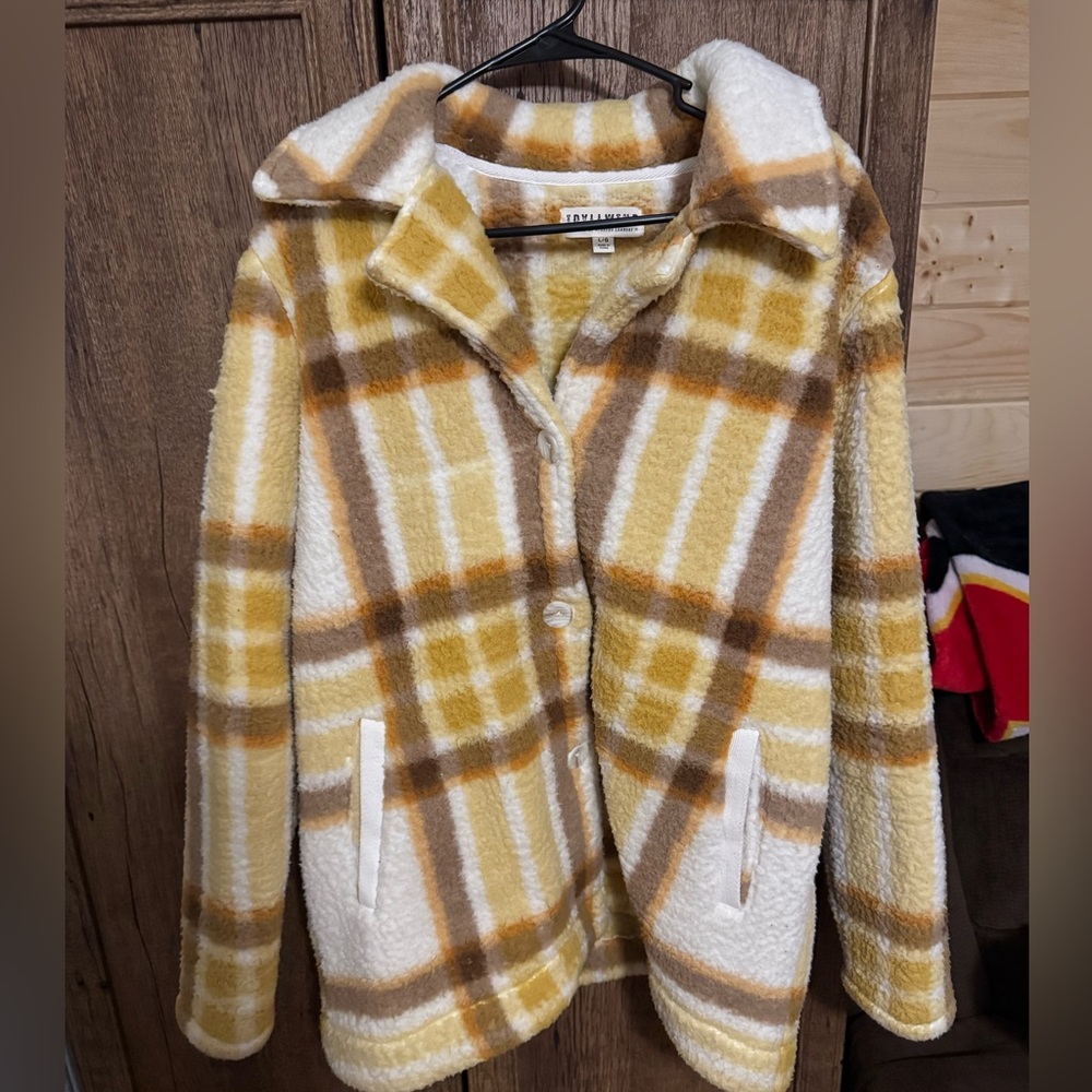 Sold ♏️ Idyllwind by Miranda Lambert yellow plaid fleece jacket
